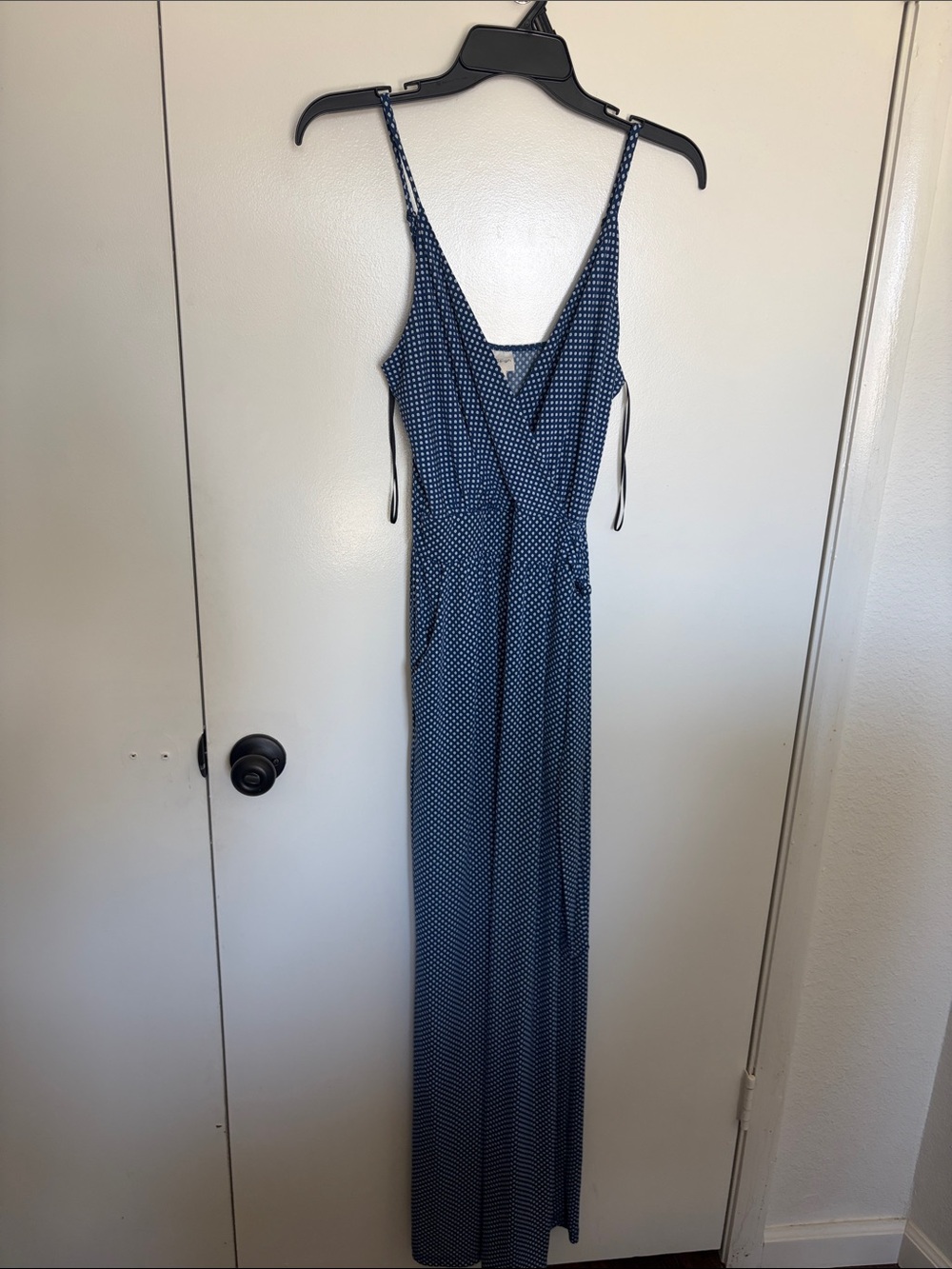 Kaileigh Navy Blue Polka Dot Jumpsuit